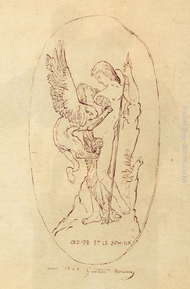 Gustave Moreau Oedipe Et Le Sphinx